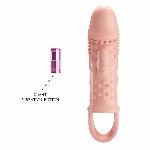 Насадка на член - Pretty Love Cecelia Vibrating Penis Sleeve Flesh - мініатюра 7