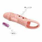 Насадка на член - Pretty Love Cecelia Vibrating Penis Sleeve Flesh - мініатюра 8
