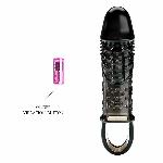 Насадка на член - Pretty Love Cecelia Vibrating Penis Sleeve Black - мініатюра 8