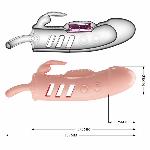 Насадка на член - Pretty Love Sloane Vibrating Penis Sleeve Flesh - мініатюра 8