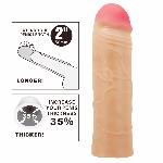 Насадка на член - Pretty Love Chane Penis Extender +2" Flesh - мініатюра 2
