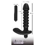 Анальний вібратор - Black Velvets Vibrating Plug Medium - мініатюра 7