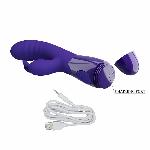 Вібратор - Pretty Love Cerberus Licking Vibrator Blue - мініатюра 9