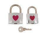 Металеві замочки з ключиком Love Lock, 4,7 см і 5 см - мініатюра 3
