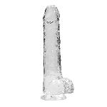 Фалоімітатор - Realrock Dildo 9" Transparent - мініатюра 6