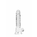 Фалоімітатор - Realrock Dildo 7" Transparent - мініатюра 7