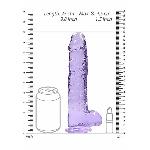 Фалоімітатор - Realrock Dildo 9" Purple - мініатюра 5