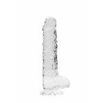 Фалоімітатор - Realrock Dildo 8" Transparent - мініатюра 2
