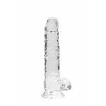 Фалоімітатор - Realrock Dildo 8" Transparent - мініатюра 3