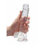 Фалоімітатор - Realrock Dildo 8" Transparent - мініатюра 6