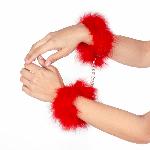 Наручники - Secret Play Feather Handcuffs Red - мініатюра 2