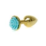 Анальна пробка - Jewellery Gold PLUG ROSE- Light Blue - мініатюра 2