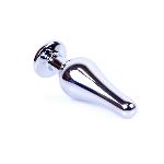 Анальна пробка - Jewellery Silver BUTT PLUG- Dark Blue - мініатюра 3
