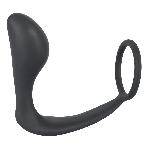 Ерекційне кільце з анальною пробкою - Black Velvets Ring & Plug - мініатюра 4