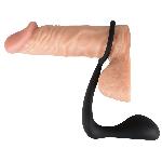 Ерекційне кільце з анальною пробкою - Black Velvets Ring & Plug - мініатюра 8