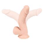 Фалоімітатор з мошонкою - Nature Skin Medium Bendable Dildo - мініатюра 4