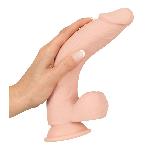Фалоімітатор з мошонкою - Nature Skin Medium Bendable Dildo - мініатюра 6