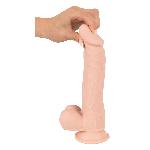 Фалоімітатор з мошонкою - Nature Skin Medium Bendable Dildo - мініатюра 7