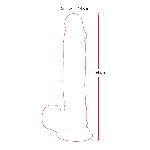 Фалоімітатор з мошонкою - Nature Skin Medium Bendable Dildo - мініатюра 9