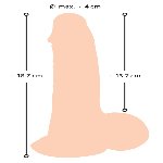 Фалоімітатор - Nature Skin Dildo With Movable Skin, 19 см - мініатюра 9