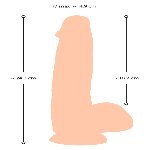 Фалоімітатор - Nature Skin Dildo With Movable Skin, 25 см - мініатюра 9