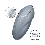 Кліторальний стимулятор - Satisfyer Tap & Climax 1 Bluegrey - мініатюра 1