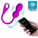 Віброкульки - Pretty Love Elvira Vibrating Egg Purple (App) - мініатюра 2