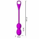 Віброкульки - Pretty Love Elvira Vibrating Egg Purple (App) - мініатюра 7