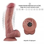 Реалістичний вібратор - Vibrating Dual Density Power Cock 9'' - мініатюра 3