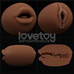 Мастурбатор - Slider Double-Ended Masturbator Mouth and Vagina Brown - мініатюра 2