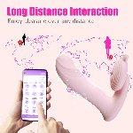 Вібратор - Silicone vibrator, 6 frequenciesFinger function, Heating + APP - мініатюра 2