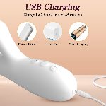 Вібратор - Silicone Vibrator 3 rotating, 7 licking functions - мініатюра 4