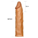Насадка на член - Pleasure X-Tender Penis Sleeve Add 2" Brown - мініатюра 2
