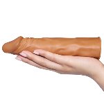Насадка на член - Pleasure X-Tender Penis Sleeve Add 2" Brown - мініатюра 5