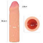 Насадка на член - Revolutionary Silicone Nature Extender Add 1.5" Flesh - мініатюра 6
