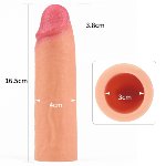 Насадка на член - Revolutionary Silicone Nature Extender Add 1.5" Flesh - мініатюра 3
