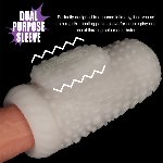 Насадка на член/мастурбатор - Knights Ring Vibrating Dual Purpose Sleeve-Drip - мініатюра 5