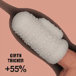 Насадка на член/мастурбатор - Knights Ring Vibrating Dual Purpose Sleeve-Drip - мініатюра 9