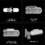 Насадка на член/мастурбатор - Knights Ring Vibrating Dual Purpose Sleeve-Drip - мініатюра 11