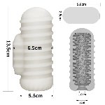 Насадка на член/мастурбатор - Knights Ring Vibrating Dual Purpose Sleeve-Wavy - мініатюра 4