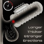Насадка на член/мастурбатор - Knights Ring Vibrating Dual Purpose Sleeve-Wavy - мініатюра 6