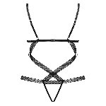 Боді - Obsessive 855-TED-1 Body Black L/XL - мініатюра 3
