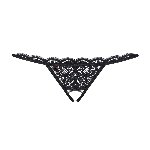 Жіночі стрінги - Obsessive 831-THC-1 Crotchless Thong Black L/XL - мініатюра 4
