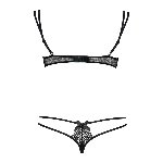 Комплект білизни - Obsessive Intensa Set Black S/M - мініатюра 3