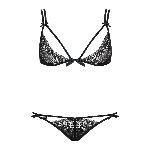 Комплект білизни - Obsessive Intensa Set Black S/M - мініатюра 4
