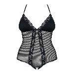 Боді - Obsessive 841-TED-1 Body Black S/M - мініатюра 3
