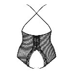 Боді - Obsessive 841-TED-1 Body Black S/M - мініатюра 4