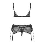 Комплект білизни - Obsessive Shibu Set Black S/M - мініатюра 3