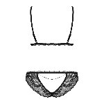 Комплект білизни - Obsessive Millagro Set Black L/XL - мініатюра 3