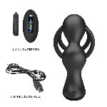 Анальна пробка з ерекційним кільцем - Mr Play Remote Control Vibrating Prostate Massager - мініатюра 9